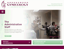 Tablet Screenshot of greensborogynecology.com